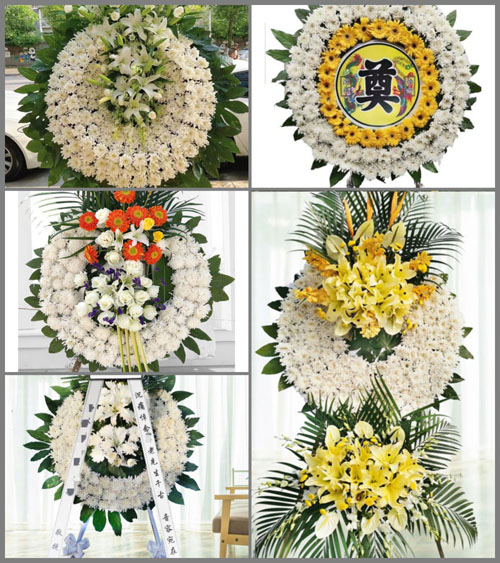 广东江门市台山市白沙镇龚边村花圈速递